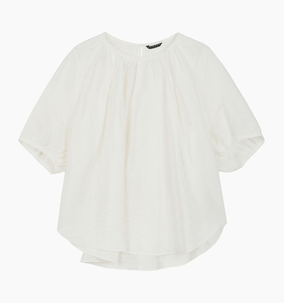 White blouse with balloon sleeves - null - White | Sisley K image number 1